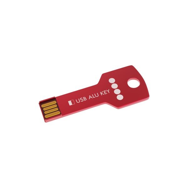 USB Stick Alu Key- Rood- 4GB 2.0