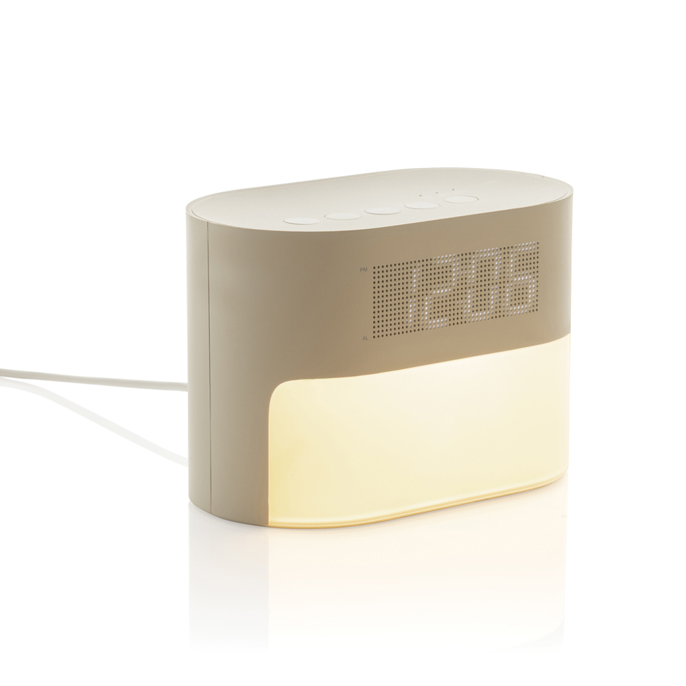 LumaRise RCS gerecycled plastic wekker met witte ruis - kopen of bedrukken