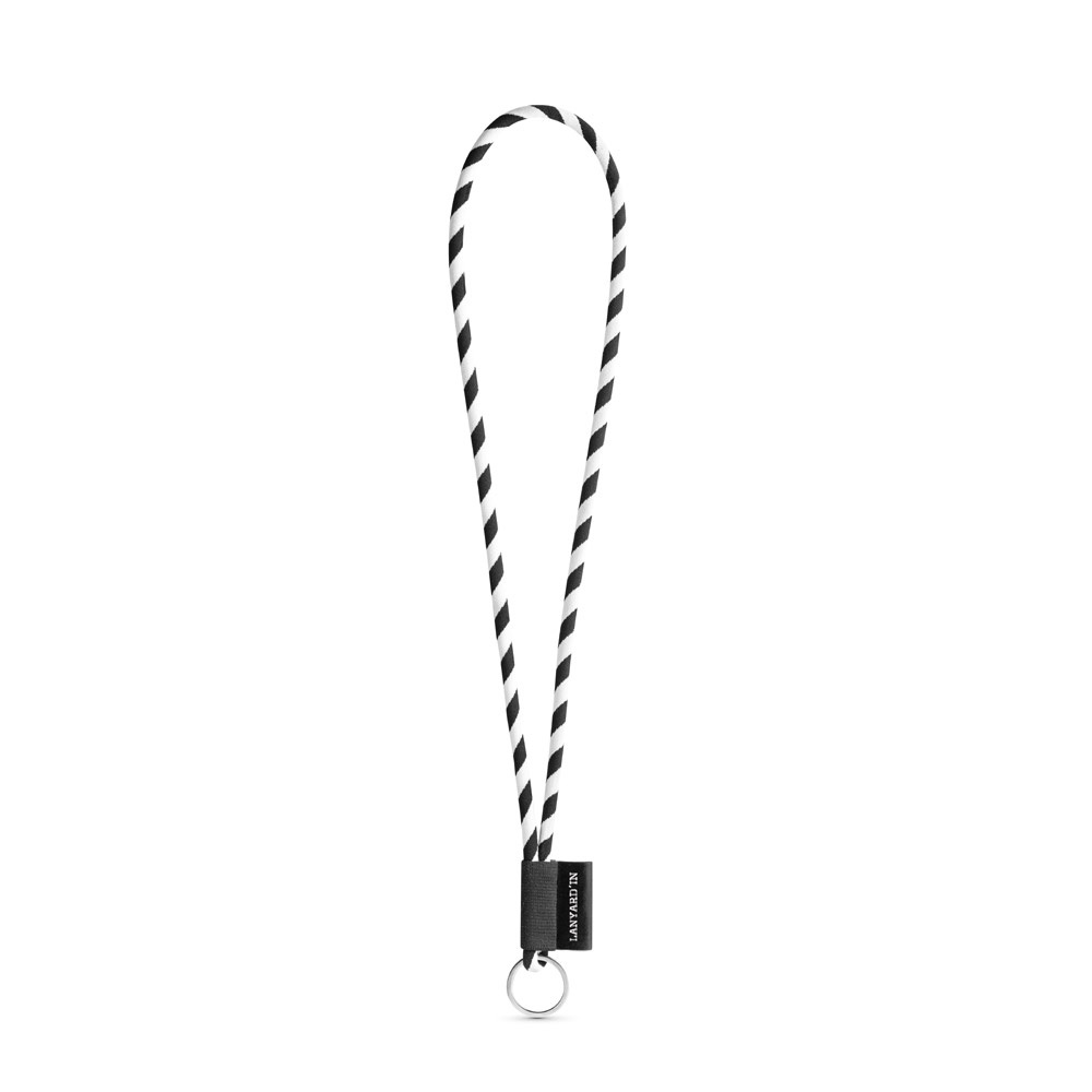 75093. Lanyard Tube Long Set I. Standaard modellen - voor bedrijven en relatiegeschenken - Zwart, Wit