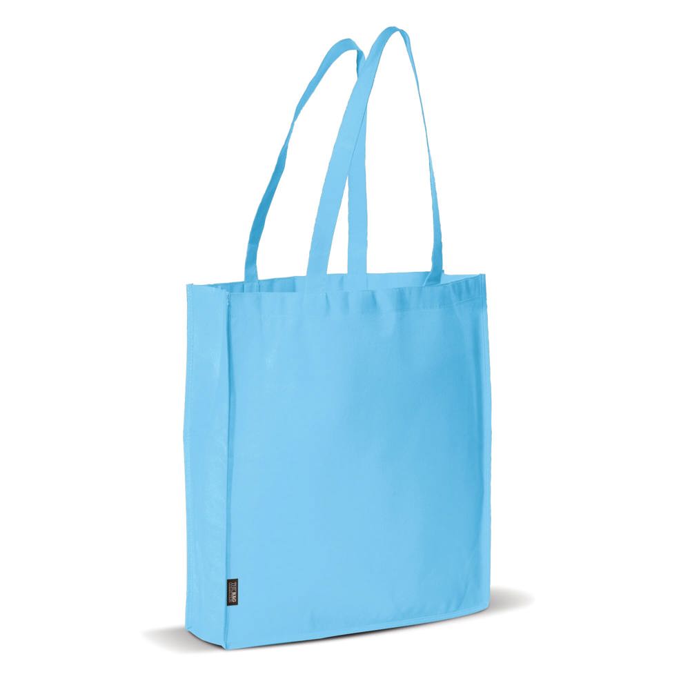 Schoudertas non-woven 75g/m² - met logo of onbedrukt bestellen - Lichtblauw