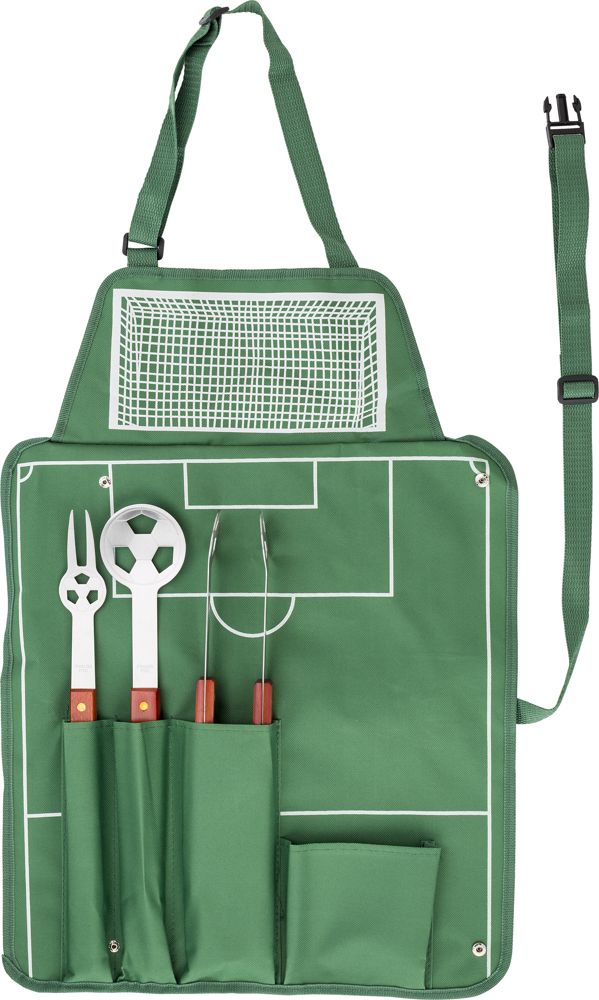 Nylon (600D) schort met barbecue set Christina - kopen of bedrukken