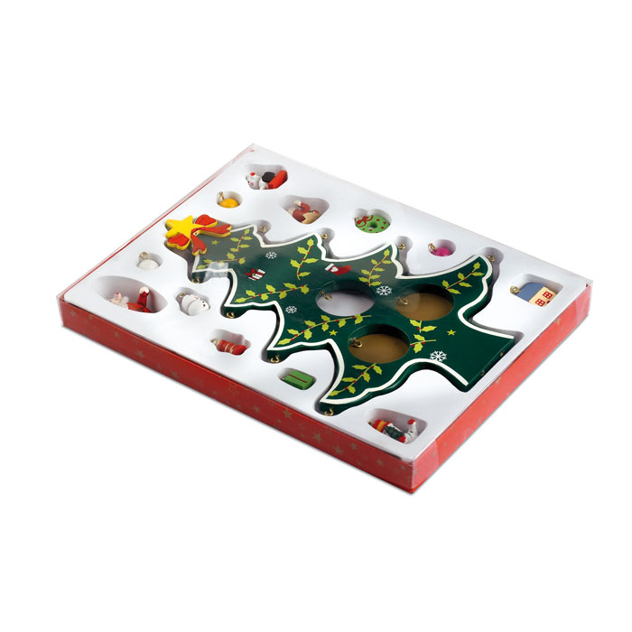 WOODTREE - Houten kerstboom met decoratie