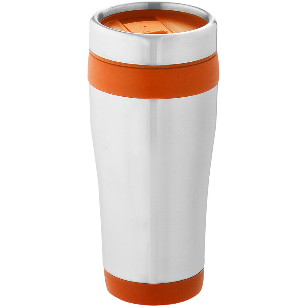 Elwood 410 ml geïsoleerde thermosbeker - kopen of bedrukken - Zilver, Oranje