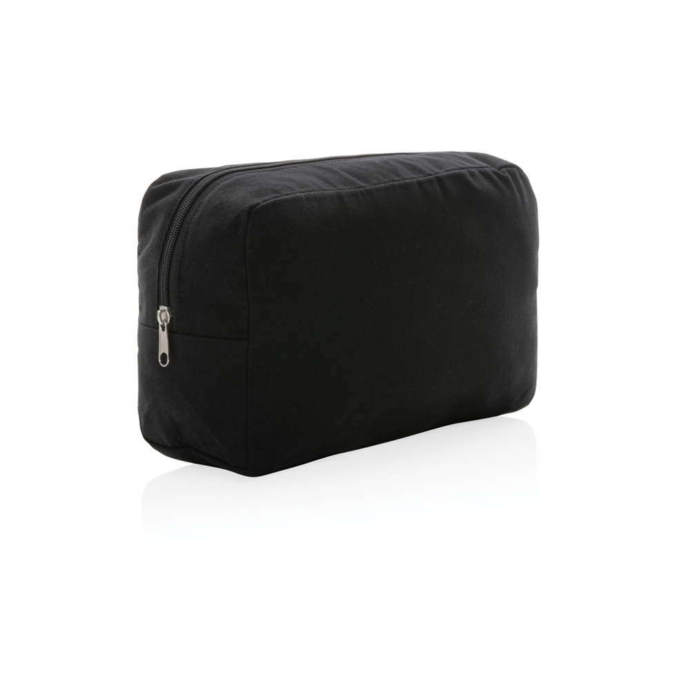 Impact Aware™ 285 gsm rcanvas toilettas ongeverfd - voor bedrijven en relatiegeschenken - zwart (± PMS Black)