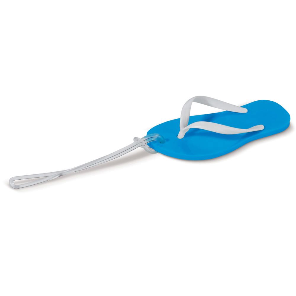 Bagagelabel slipper - kopen of bedrukken - blauw