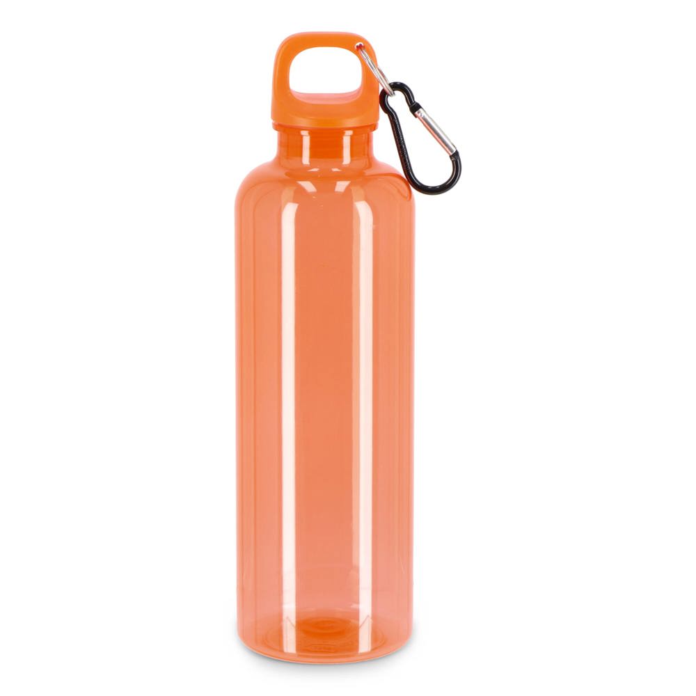 Noa waterfles R-PET 750 ml Transparant - voor bedrijven en relatiegeschenken - Transparant / Oranje