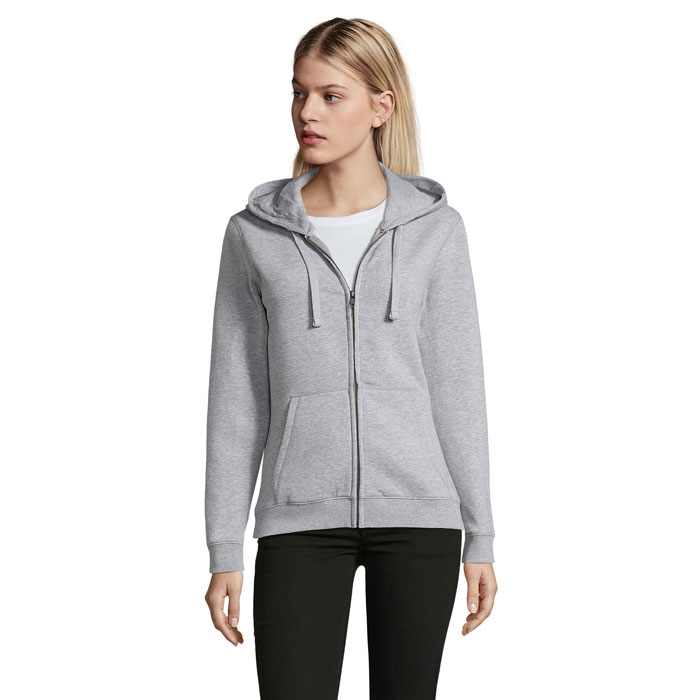 SPIKE WOMEN - SPIKE HOOD DAMES 280gr - met logo of onbedrukt bestellen - Grijs Gemêleerd 2