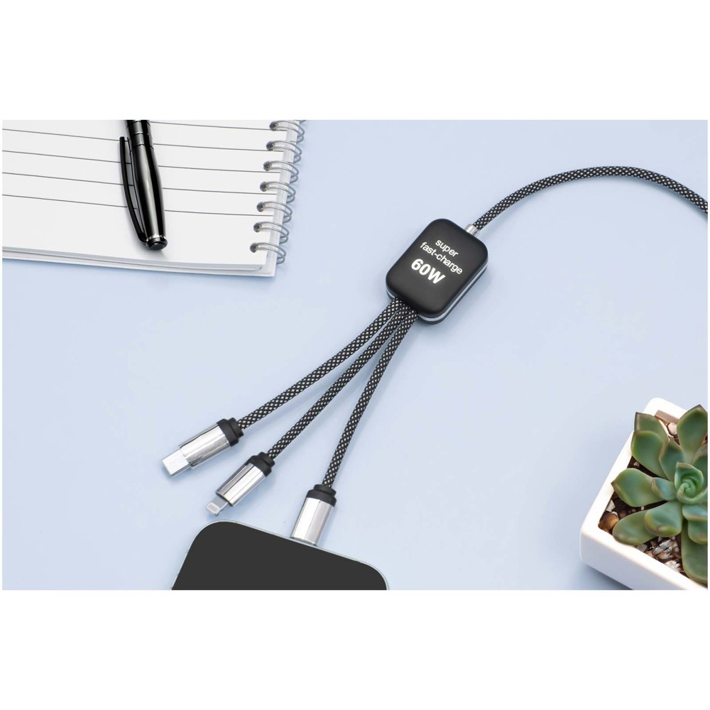 SCX.design C33 60 W Type-C oplaadkabel met dubbel verlicht logo 