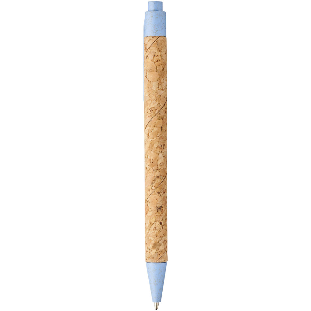Midar balpen van kurk en tarwestro (zwarte inkt)