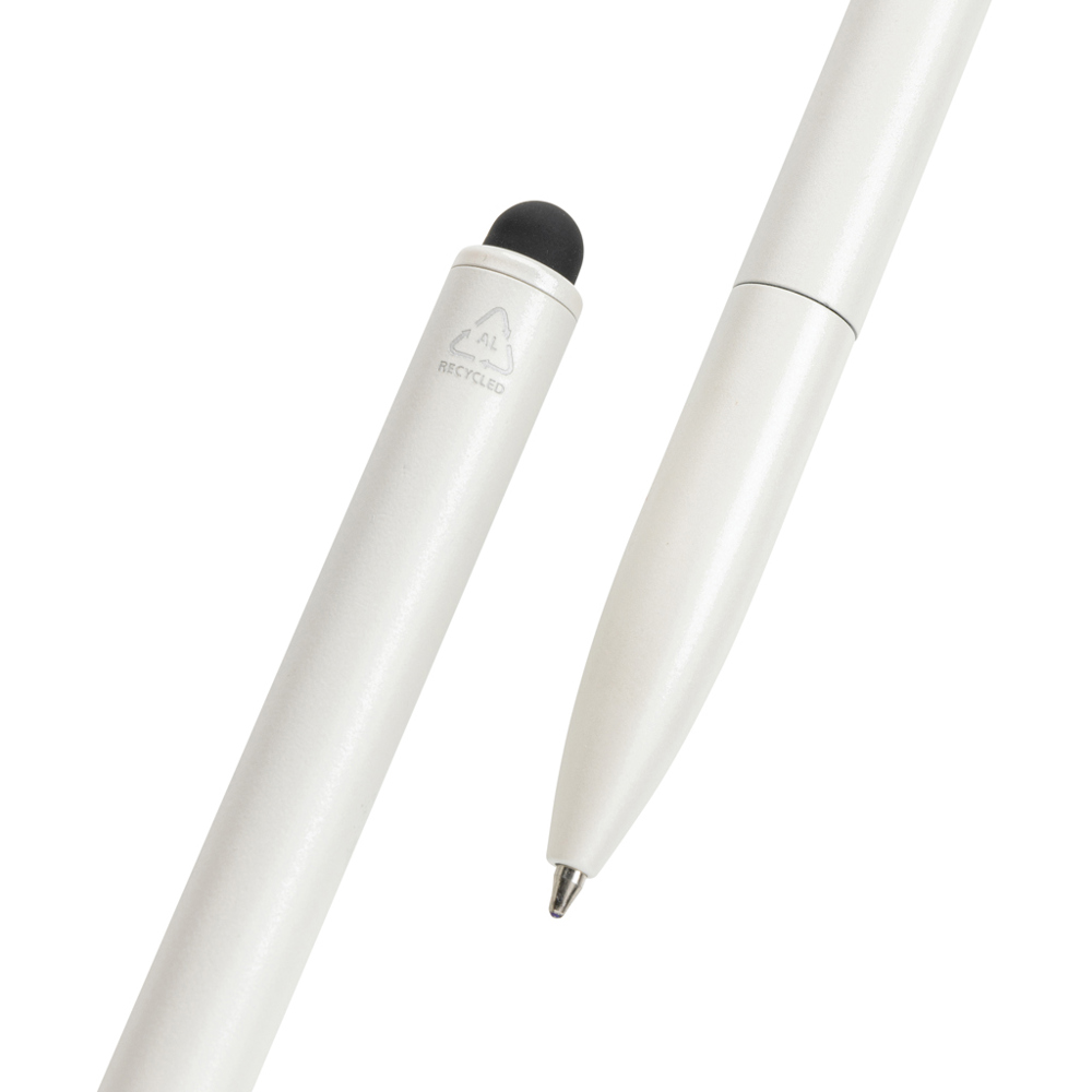 Kymi RCS-gecertificeerde gerecycled aluminium pen met stylus