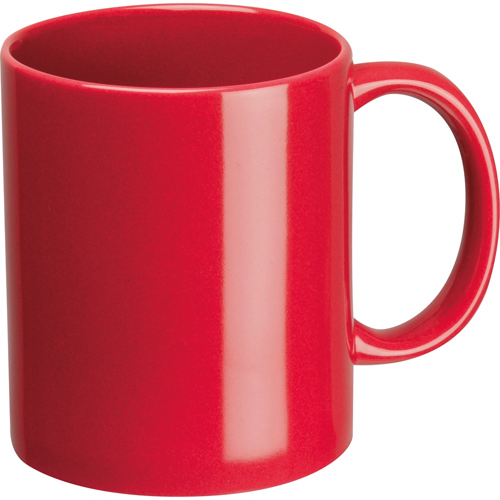 Koffiebeker van keramiek, 300 ml - kopen of bedrukken - Rood
