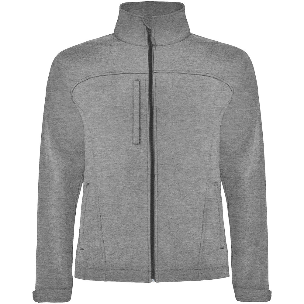 Rudolph unisex softshell jack - voor bedrijven en relatiegeschenken - Gemêleerd zwart