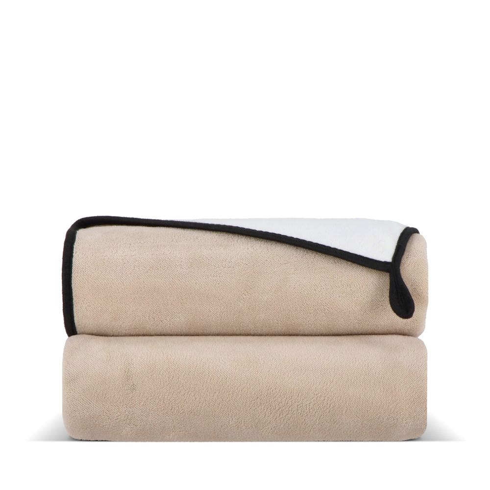 Gecombineerde coral fleece deken 120x150cm (500g/m²) sublimatie - Beige