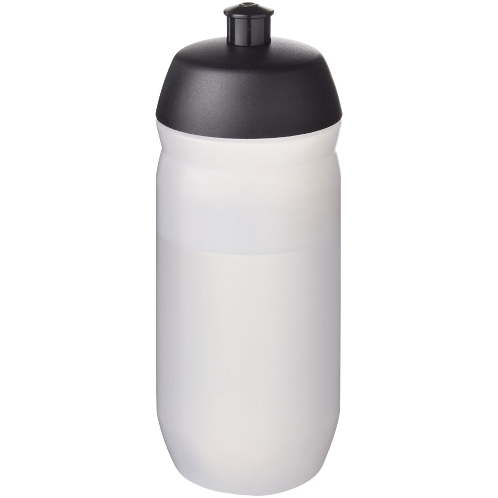 HydroFlex™ knijpfles van 500 ml - met logo of onbedrukt bestellen - Zwart, Transparant wit