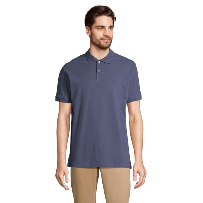 PACIFIC - PACIFIC HEREN POLO - bedrukt of onbedrukt verkrijgbaar - Denim