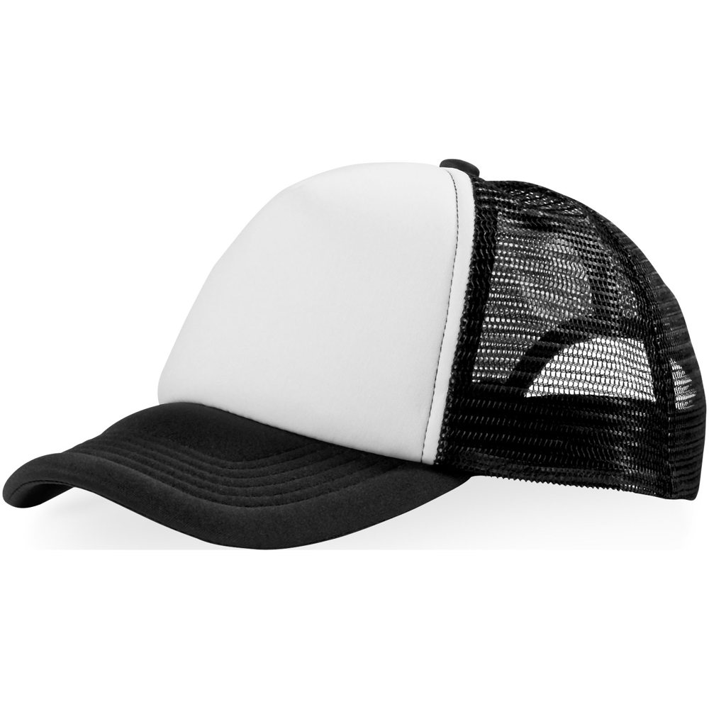 Trucker 5 panel cap - bedrukt of onbedrukt verkrijgbaar - Zwart, Wit