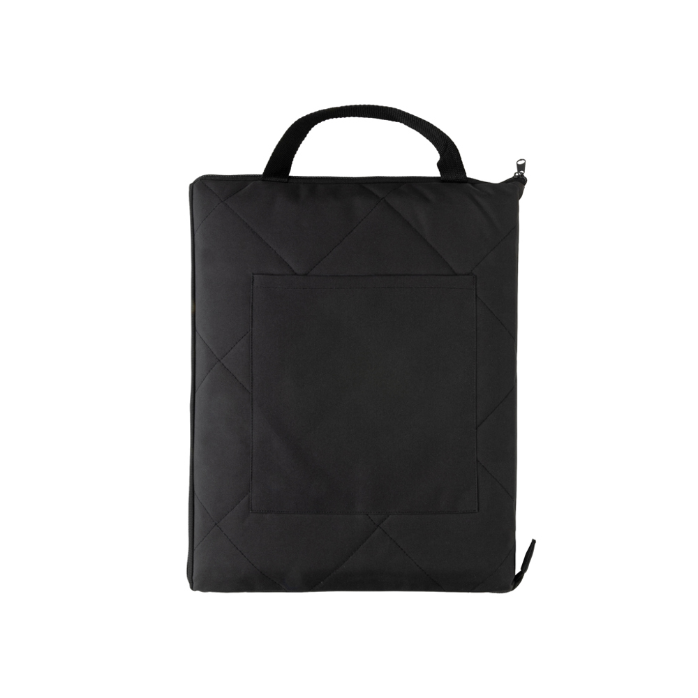 Impact Aware™ RPET opvouwbare gewatteerd picknickkleed - voor bedrijven en relatiegeschenken - zwart (± PMS Black)