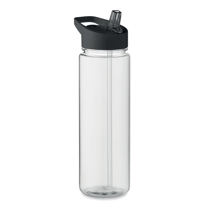 ALABAMA - RPET drinkfles met fliptop - voor bedrijven en relatiegeschenken - zwart