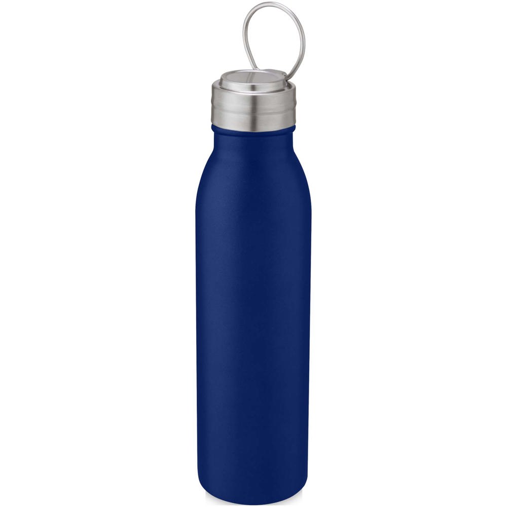 Harper 700 ml roestvrijstalen drinkfles met metalen lus - voor bedrijven en relatiegeschenken - middenblauw