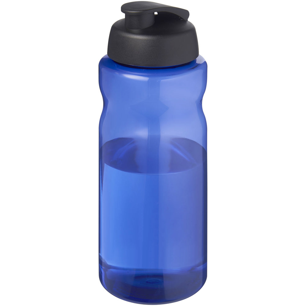 H2O Active® Eco Big Base 1 l drinkfles met klapdeksel - met logo of onbedrukt bestellen - Blauw, Zwart