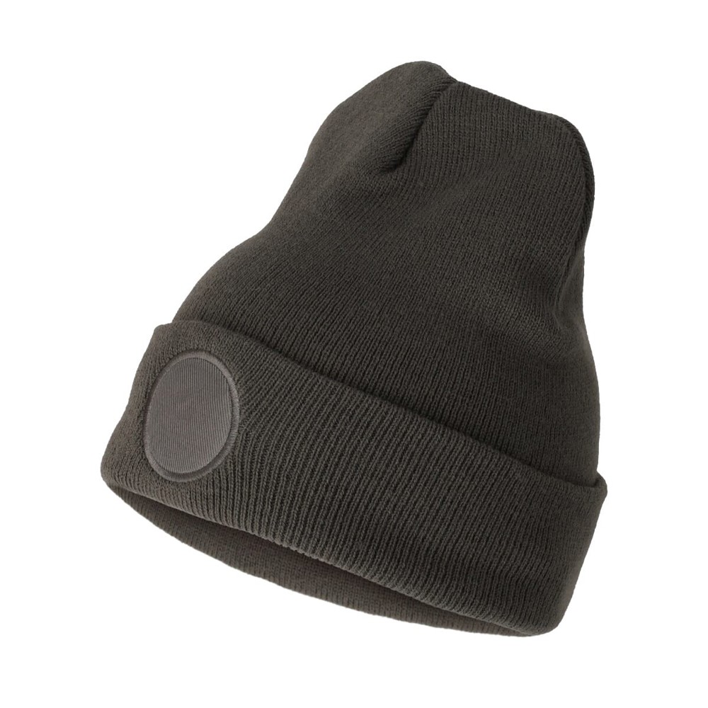 Nilton's Gebreide muts met rond label - Donkergrijs (PMS Cool Grey 11c) / Donkergrijs