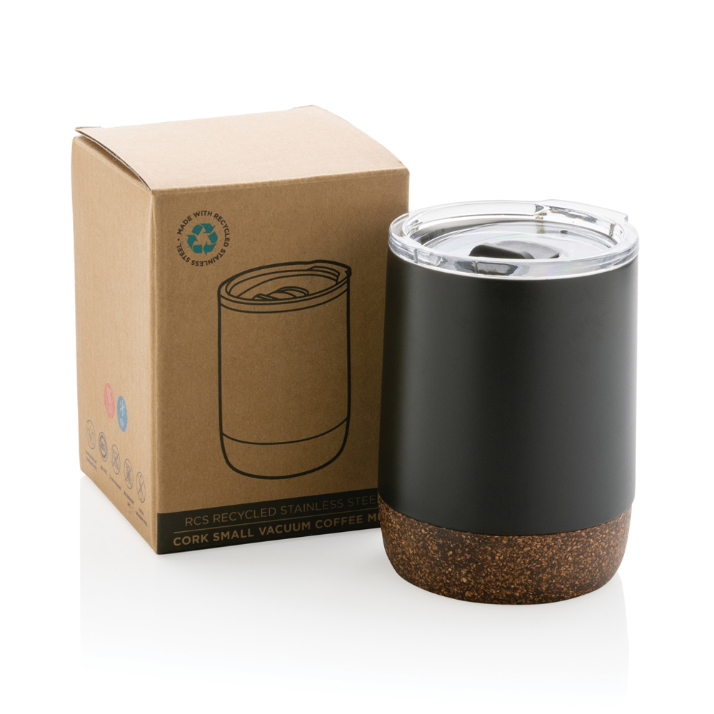 RCS gerecycled roestvrijstalen koffiebeker met kurk