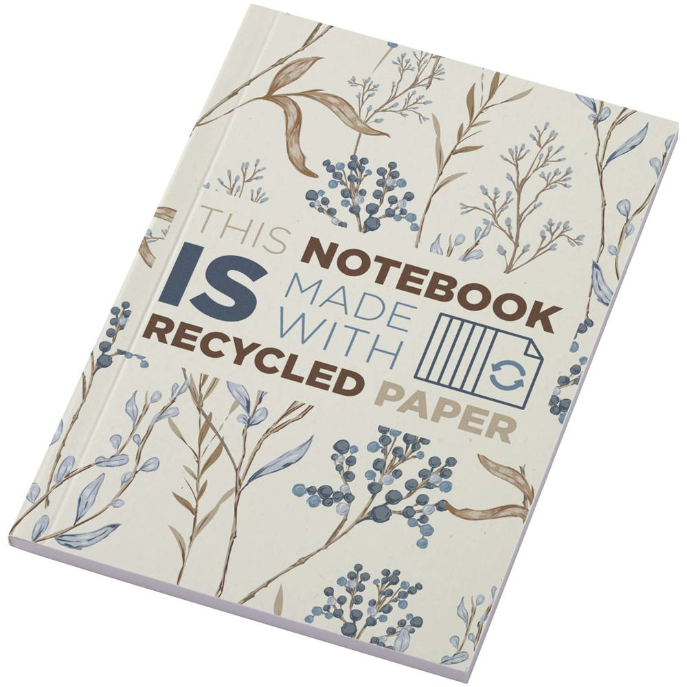 Novella Austen A6 gerecycled notitieboek met zachte cover, 50 vellen - bedrukt of onbedrukt verkrijgbaar