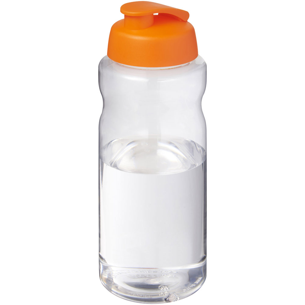H2O Active® Big Base 1 l drinkfles met klapdeksel - met logo of onbedrukt bestellen - oranje
