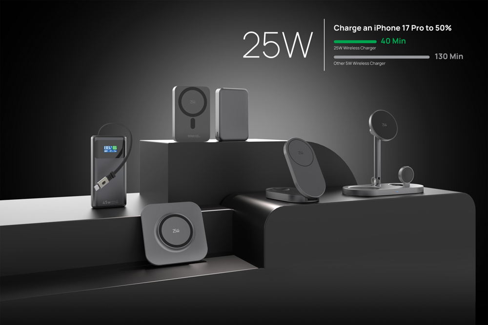 Quantum ultra-fast 3-in-1 25W vouwbare lader