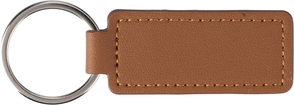 Appel leren en PU sleutelhanger Sabrina - met logo of onbedrukt bestellen - bruin
