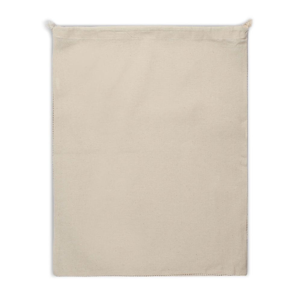 Herbruikbaar groente &amp; fruit zakje OEKO-TEX® katoen ecru 40x45cm
