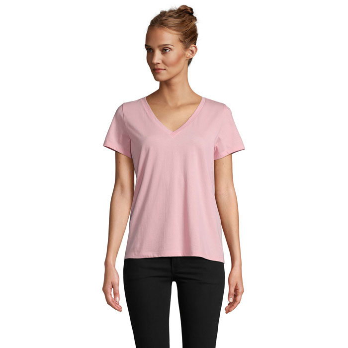 REGENT V WOMEN - REGENT V T-SHIRT WOMEN - voor bedrijven en relatiegeschenken - Snoep Roze