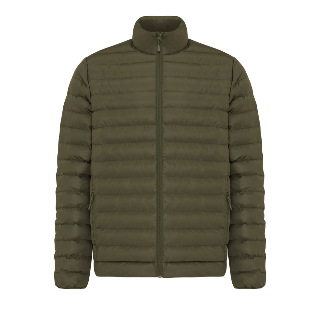 IQONIQ Maiko heren gerecycled polyester jas met voering - kopen of bedrukken - khaki (± PMS 18-0523 TCX)