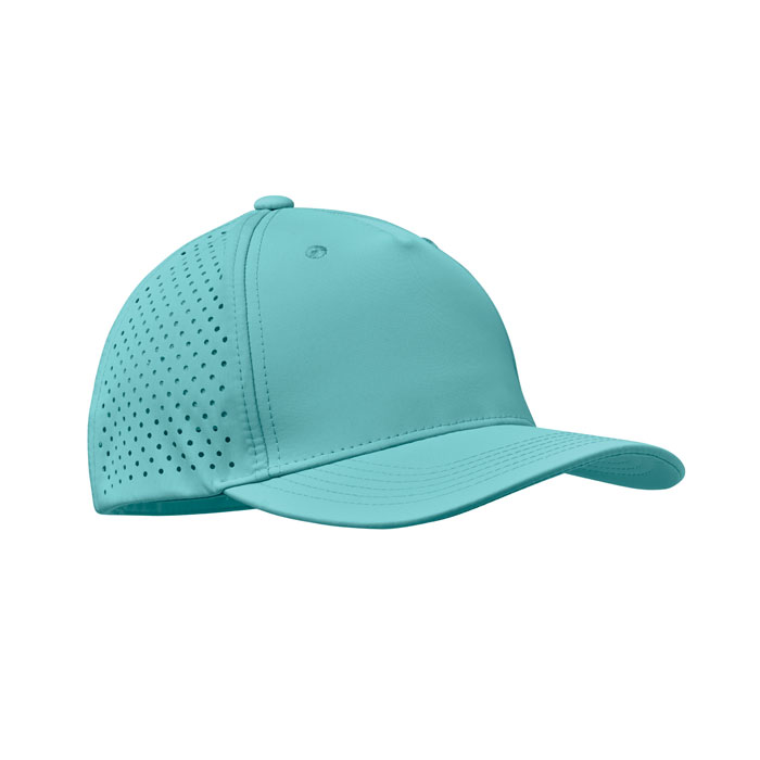 CAPO - 5 panelen baseballpet 130gr/m² - voor bedrijven en relatiegeschenken - turquoise