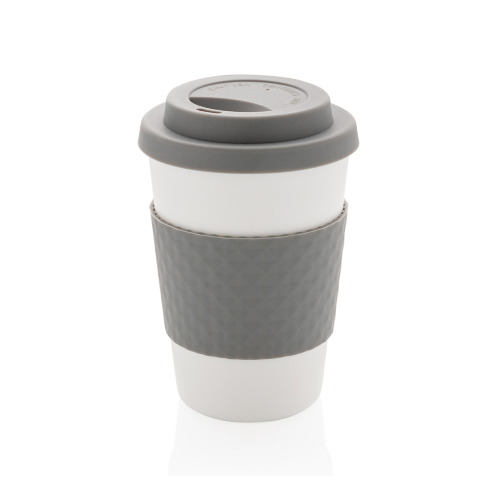 Herbruikbare koffiebeker 270ml - kopen of bedrukken - grijs (± PMS Cool Grey 7)