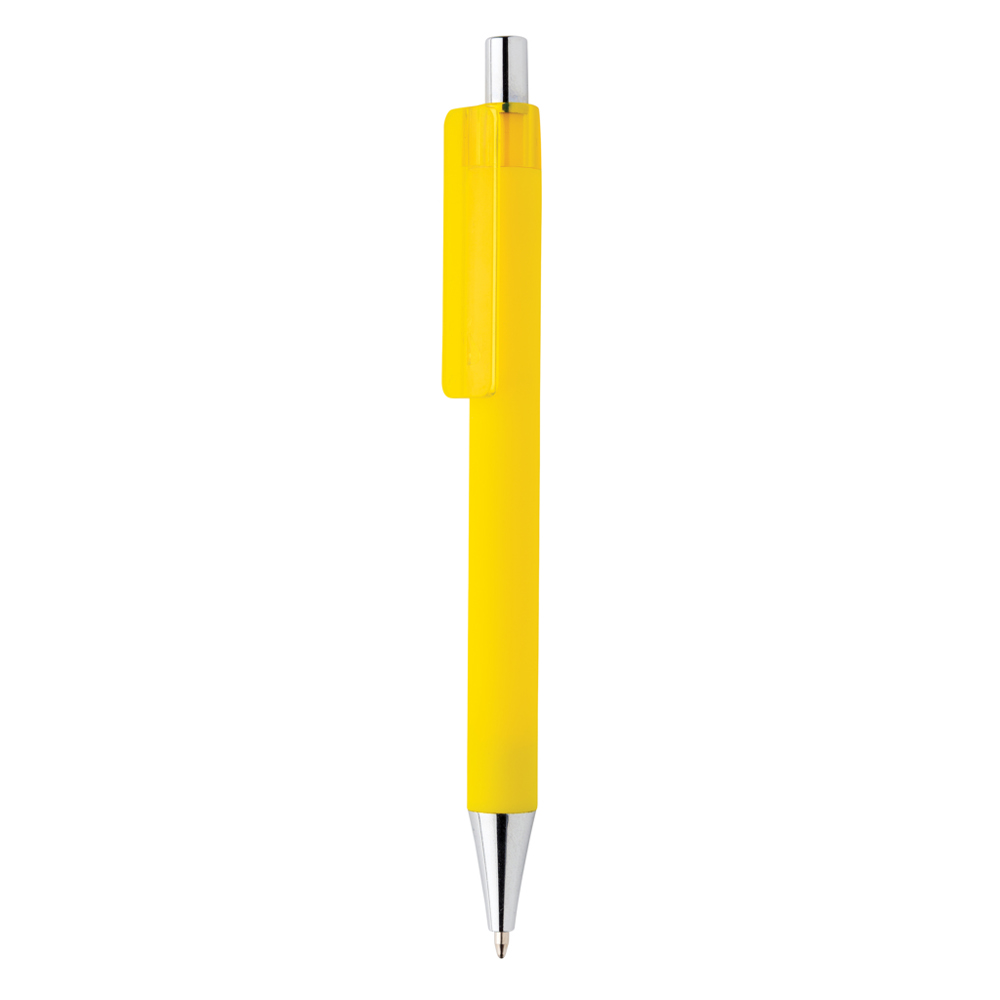 X8 RCS R-ABS pen met smooth touch - met logo of onbedrukt bestellen - geel (± PMS Yellow)