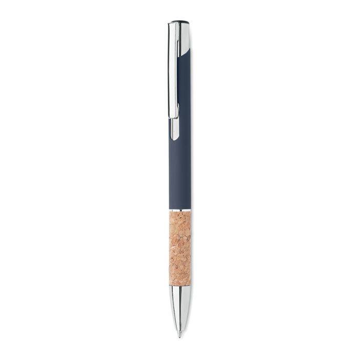 VERIA - Pen van aluminium en kurk - kopen of bedrukken - blauw