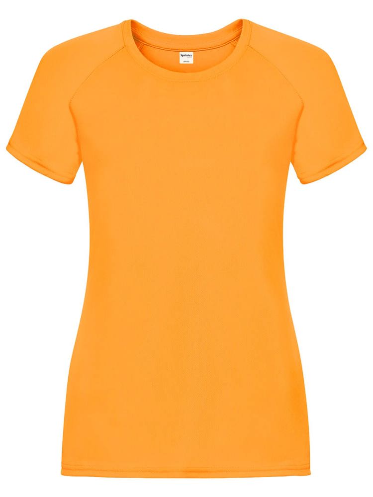 SP Run dames sportshirt, 140 g/m² - kopen of bedrukken - Neon Oranje