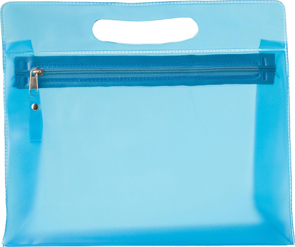 PVC toilettas Clyde - kopen of bedrukken - Lichtblauw