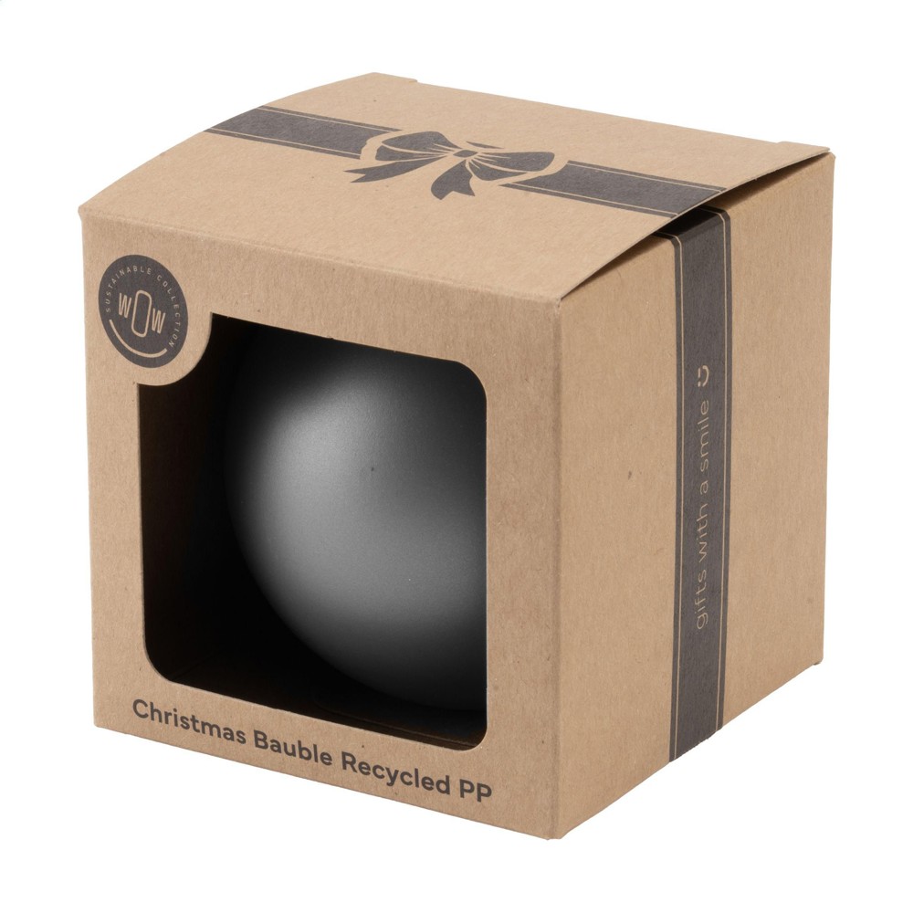 Kerstbal Ø7cm Recycled PP Box - Made in Europe - zilver
