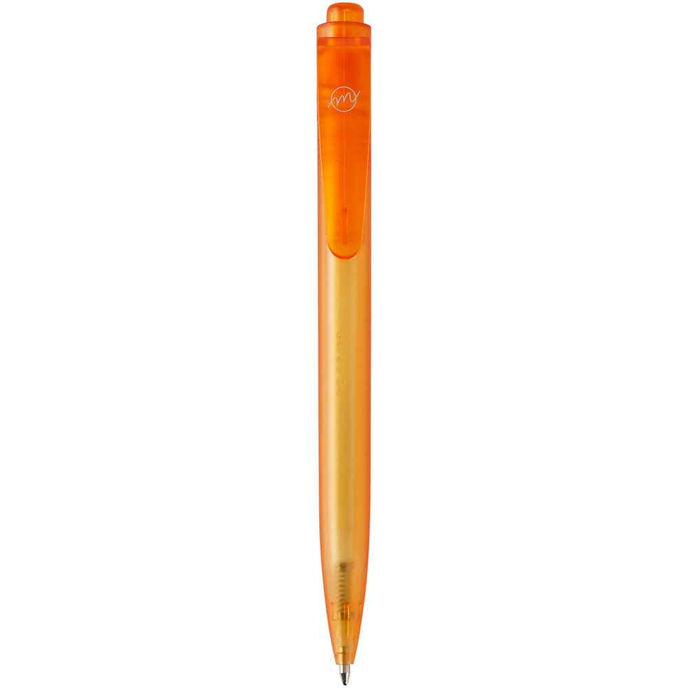 Thalaasa balpen van ocean bound plastic (zwarte inkt) - met logo of onbedrukt bestellen - oranje