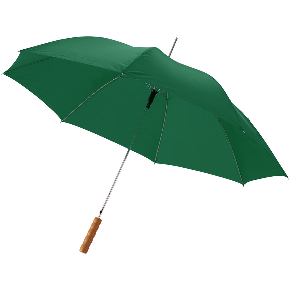 Lisa 23'' automatische paraplu met houten handvat - voor bedrijven en relatiegeschenken - Groen