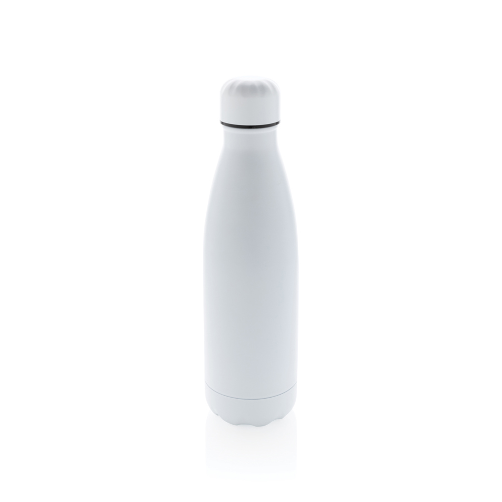 Unikleur vacuüm geïsoleerde roestvrijstalen fles 500 ml - bedrukt of onbedrukt verkrijgbaar - wit (± PMS White)