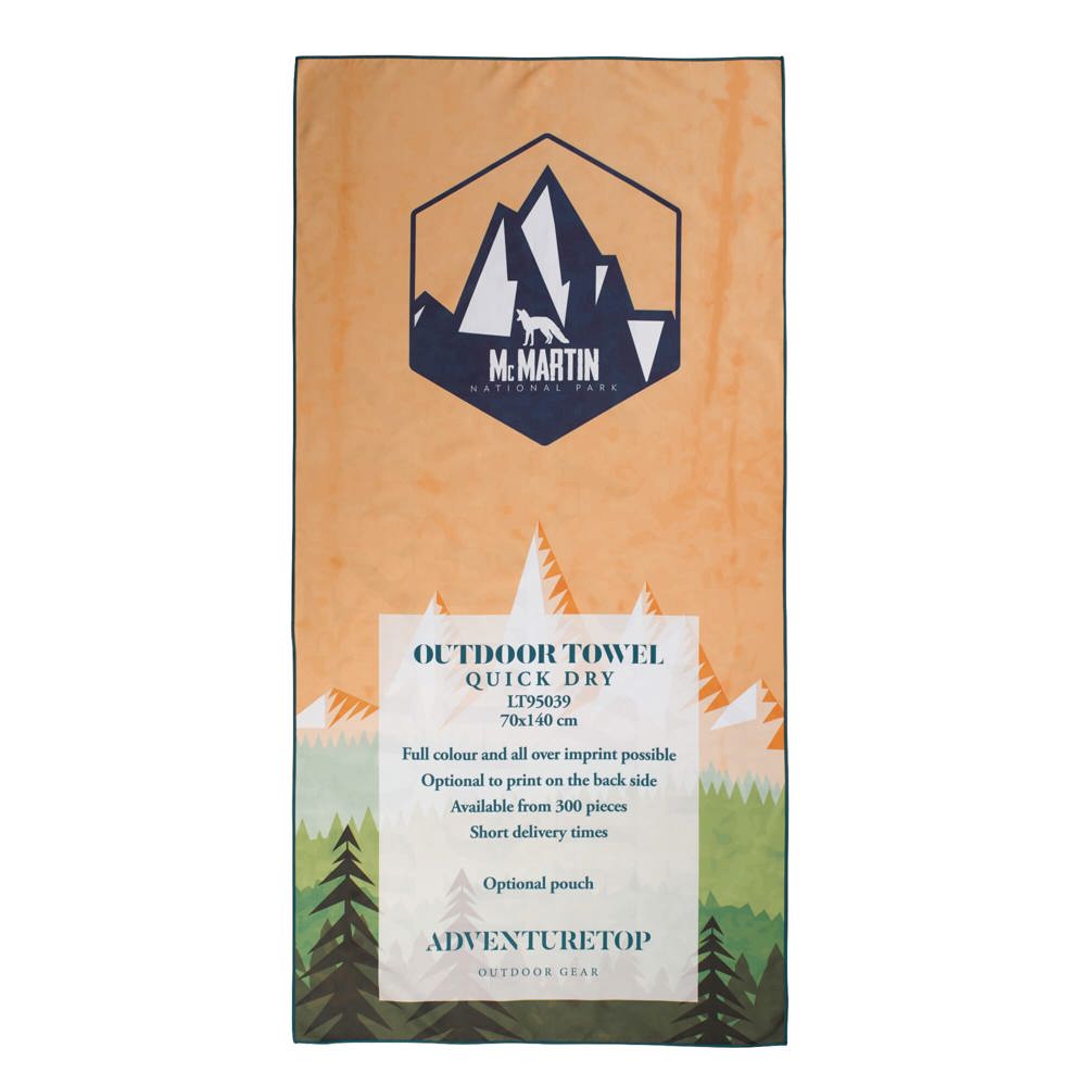 Sneldrogende outdoor handdoek met custom print