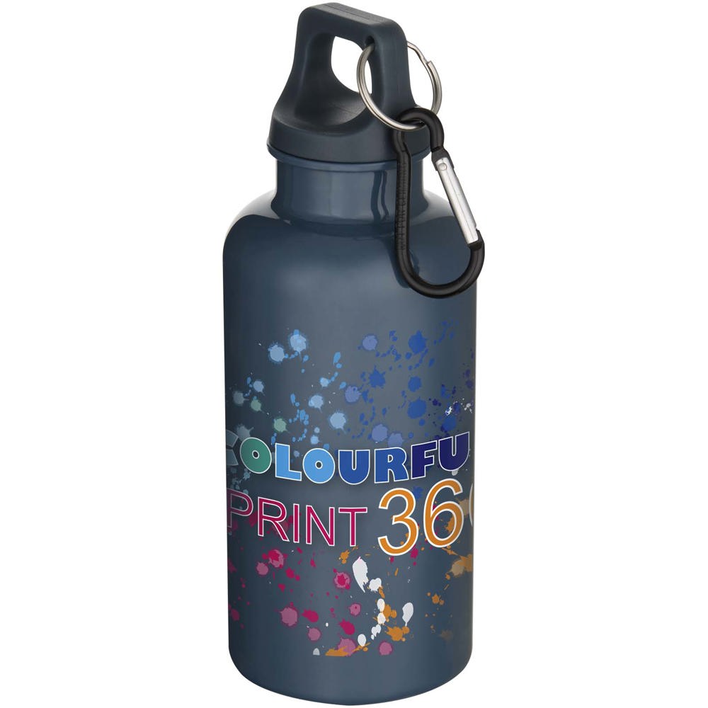 Oregon 400 ml effen waterfles van RCS gecertificeerd gerecycled plastic met karabijnhaak 