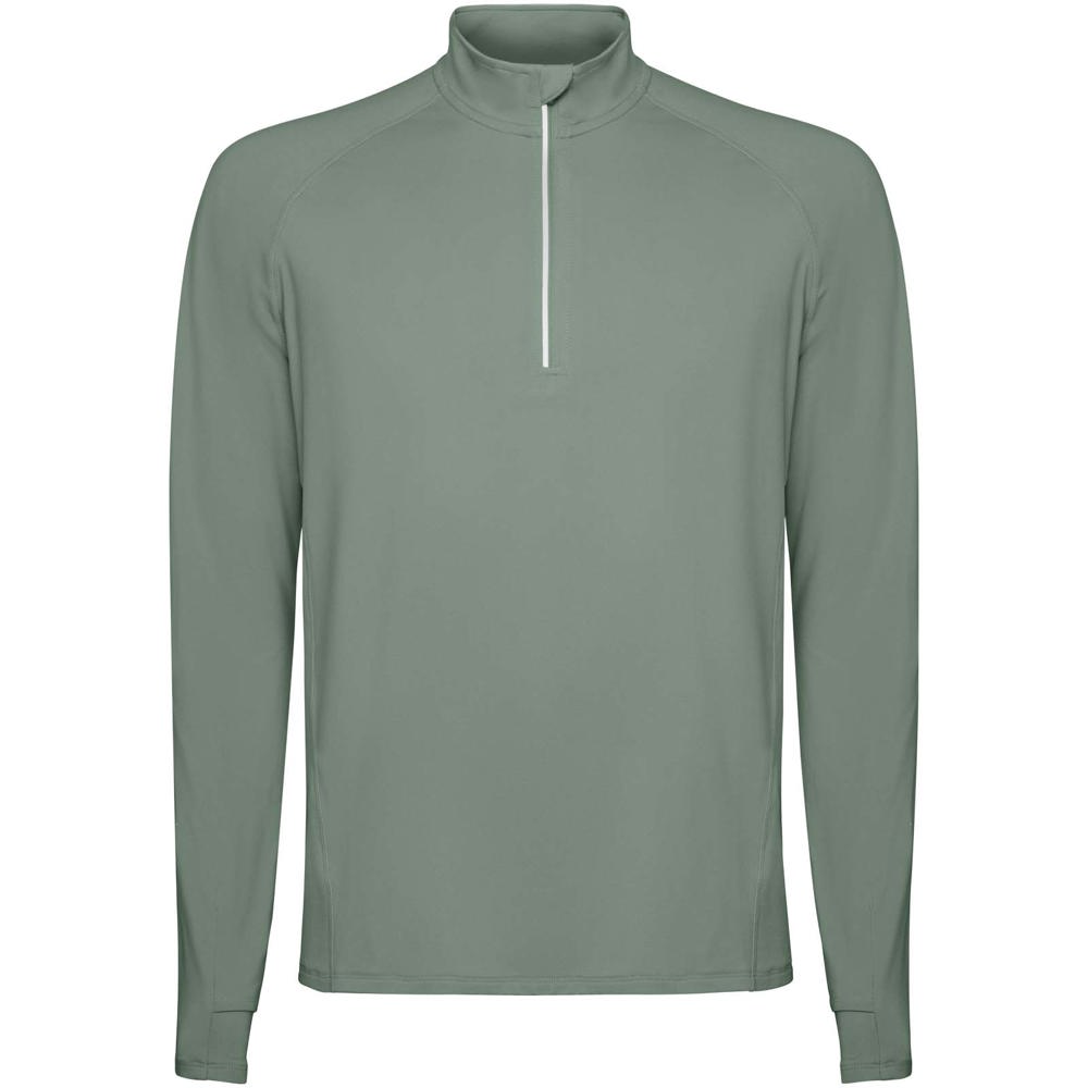 Estambul herensweater met lange mouwen en halve rits - kopen of bedrukken - Lauriergroen