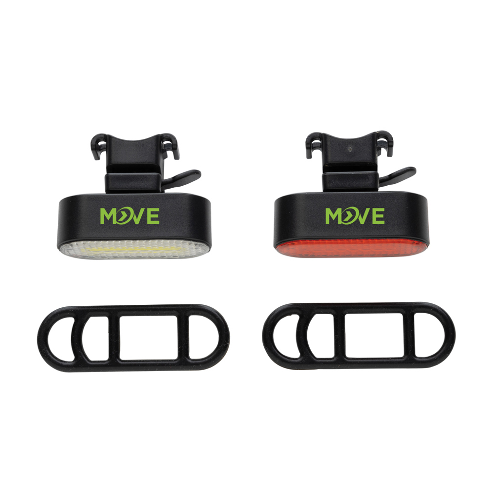 Lumino RCS rplastic USB-oplaadbare fietslamp set