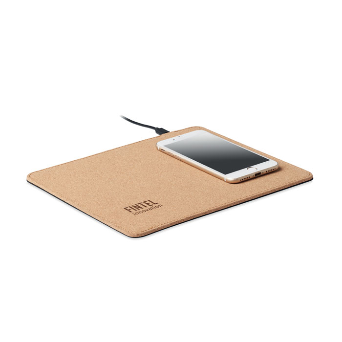 WIRELESS MATTY - Muismat met 15W oplader - voor bedrijven en relatiegeschenken