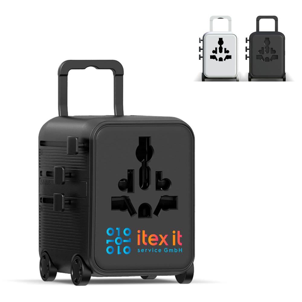 Xoopar Luggie GaN Wereldstekker Trolley - met logo of onbedrukt bestellen