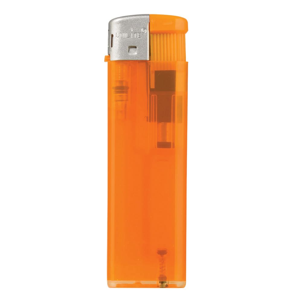 Aansteker Torpedo transparant - voor bedrijven en relatiegeschenken - Transparant / Oranje